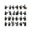 24PCS Black Swat Team Building Block Minifigures 1