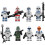 8x Minifigures Building Block Clone Commander Toy 1