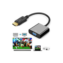 Display Port to VGA, adaptateur de câble DisplayPort DP mâle vers VGA femelle compatible avec ordinateur, moniteur, projecteur, HDTV