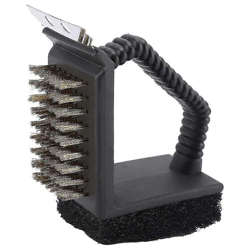 Grill Brush, 3 In 1 Bbq Grill Cleaning Brush Bbq Cleaner Accessories Safe Grill Cleaner Brush for Men Dad Bbq Brush for Grill Cleaning