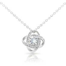 To My Love Kont Ketting Klaver Ornament Eeuwig Hart Zirconium Ingelegd Hanger