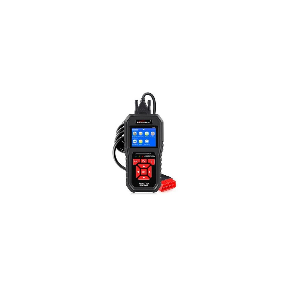 Kw850 Obd2 Scanner Eobd Car Scan Diagnostic Tool Engine Fault Code Reader Multi-Languages Black 4191026507089