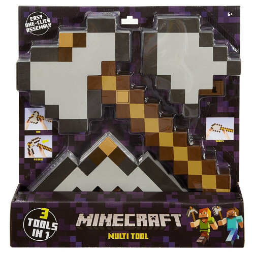Minecraft 3 in 1 Multi Tool, AXE / PICKAXE / SHOVEL