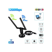 1200Mbps 5GHz USB 3.0 Wireless Adapter Große Reichweite AC1200 Dual Band WiFi Adapter Antennen