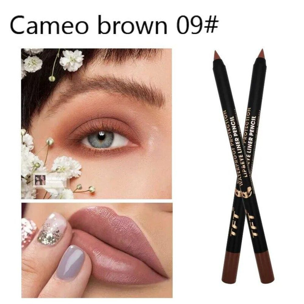 (09#) Long Lasting Lip Liner Pencil 15 Colors Make Up Lip Cosmetic Matte Soft Lip Liner Stick As Eyeliner Pen For Women&apos;s Makeup Korean