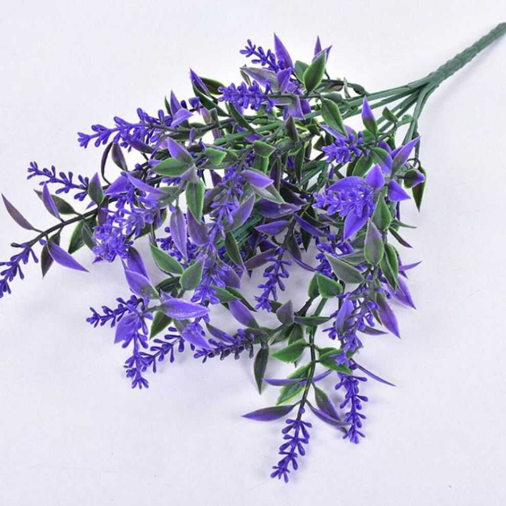 (purple) Artificial Flower Plastic Lavender Fake Plant Wedding Home Garden Decoration Bridal Bouquet Photography