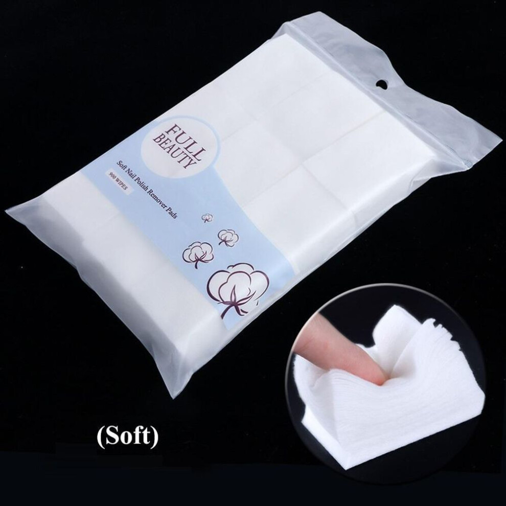 (450Pcs-Soft) 450pcs Lint-free Wipes Napkins Nail Manicure Liquid Nail Polish Pads Paper Nail Cutton Pads