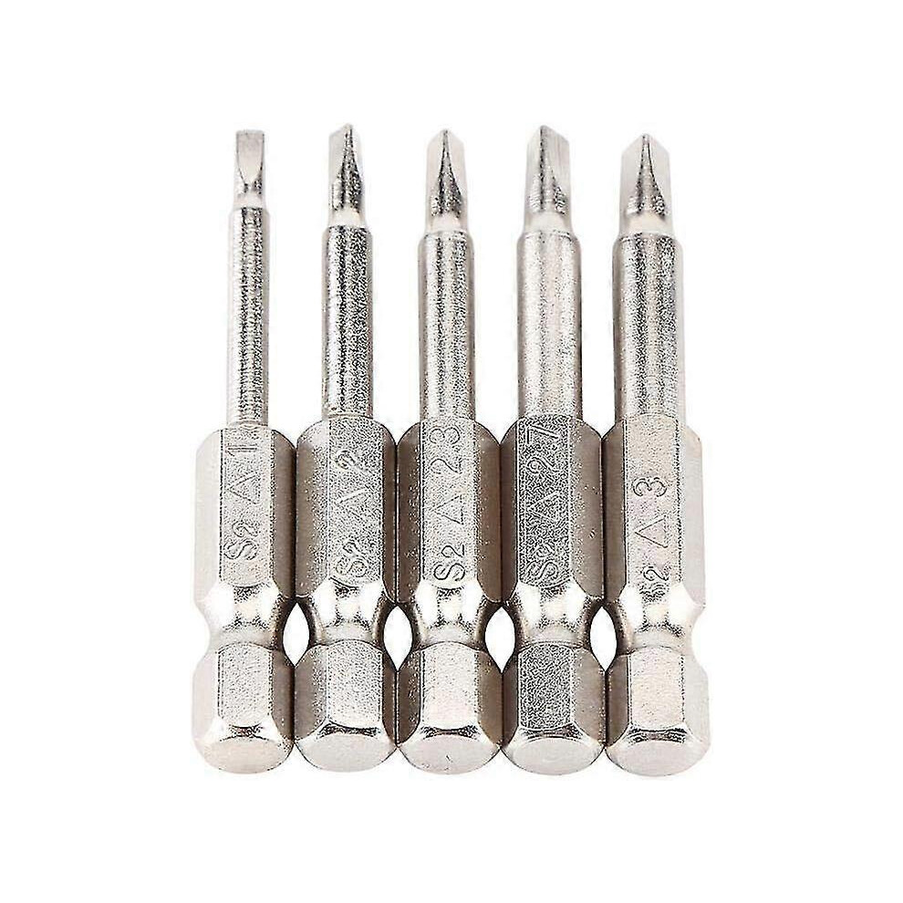 Triangle Head Screwdriver Bit, 5pcs S2 Steel Magnetic Triangular Tip Screwdriver Bit, Pack Of Ta1.8/ Ta2.0/ Ta2.3/ Ta2.7/ Ta3.0