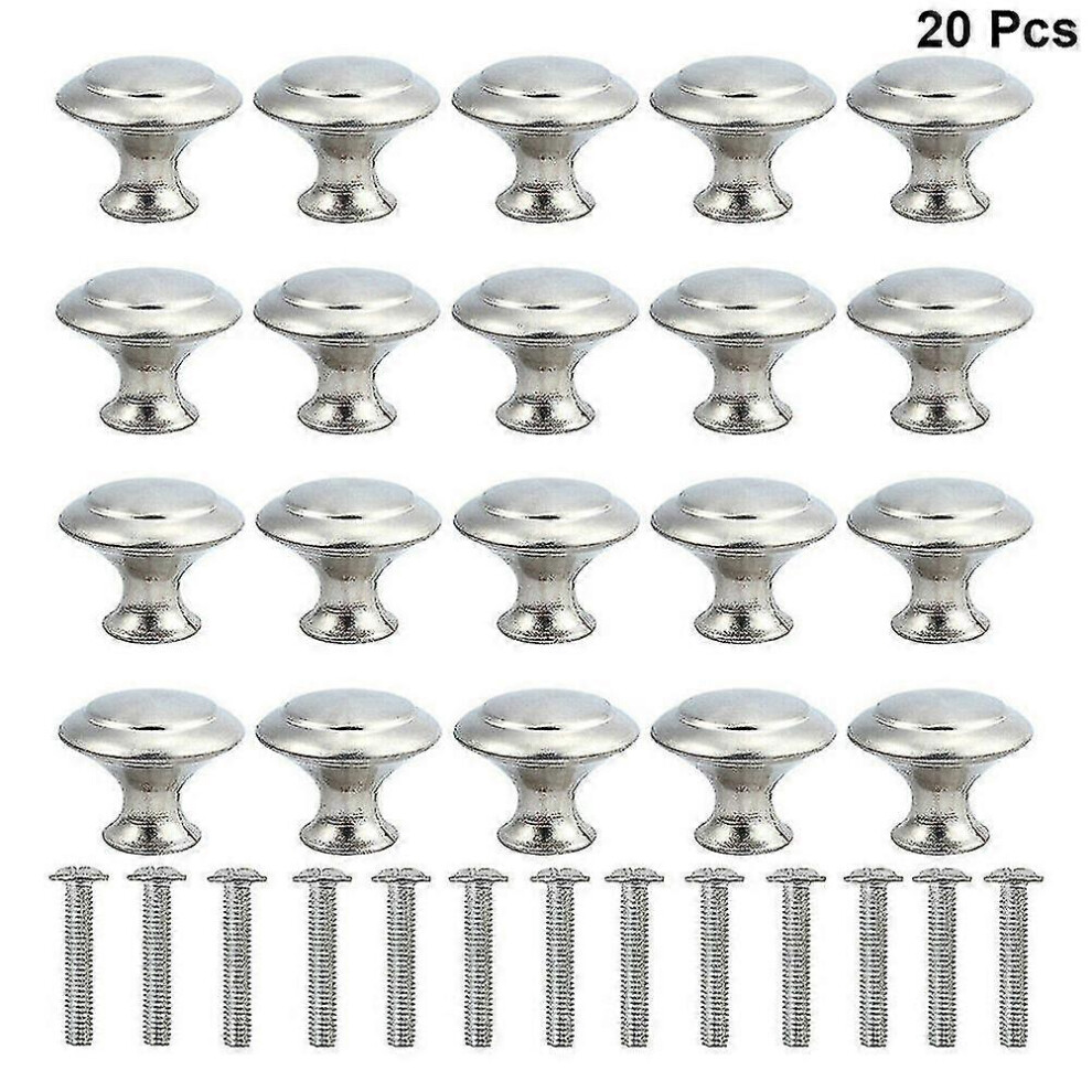 20pcs Door Knob Cabinet Handles Cupboard Drawer Kitchen Stainless Steel