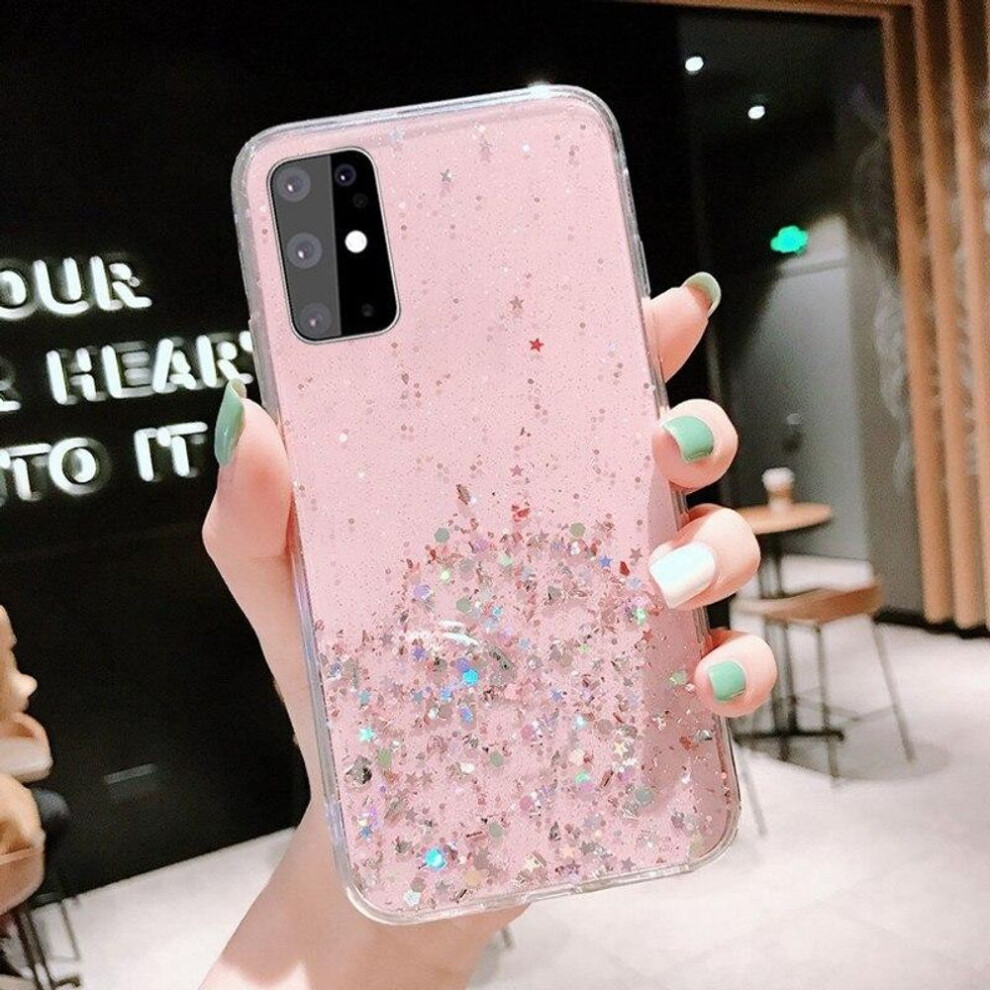 (pink, Samsung Galaxy A35) Fashion Bling Case For Samsung Galaxy S25 S24 S23 S21 Ultra S20 FE A56 A36 A54 A34 A73 A53 A15 A25 A35 A55 A05 A72 A52 A71 A51 Glitter Silicone Cover