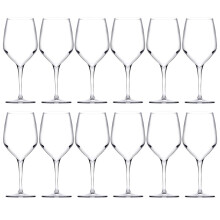 (12x580ml Wine Glasses) Stemmed Wine Glasses Champagne Prosecco Flutes Cocktail Dinner Party