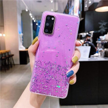 (purple, Samsung Galaxy A02) Fashion Bling Case For Samsung Galaxy S25 S24 S23 S21 Ultra S20 FE A56 A36 A54 A34 A73 A53 A15 A25 A35 A55 A05 A72 A52 A71 A51 Glitter Silicone Cover