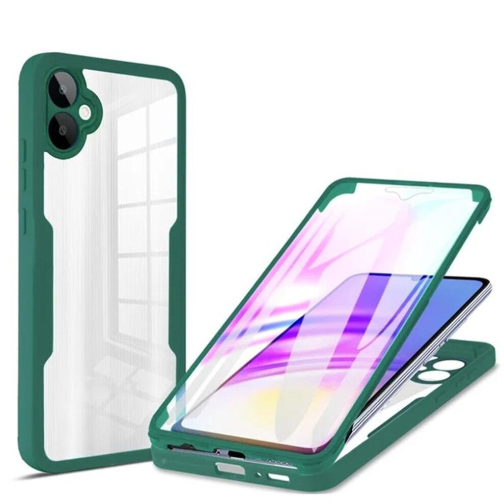 (green, For iPhone 12 Pro) 360 Clear Double Soft Silicone Case For Samsung Galaxy S24 S23 A05S A55 A54 A53 A04S Xiaomi Redmi Note 13 iPhone 15 14 13 1-image-OPC-PG6GGH2-NEW