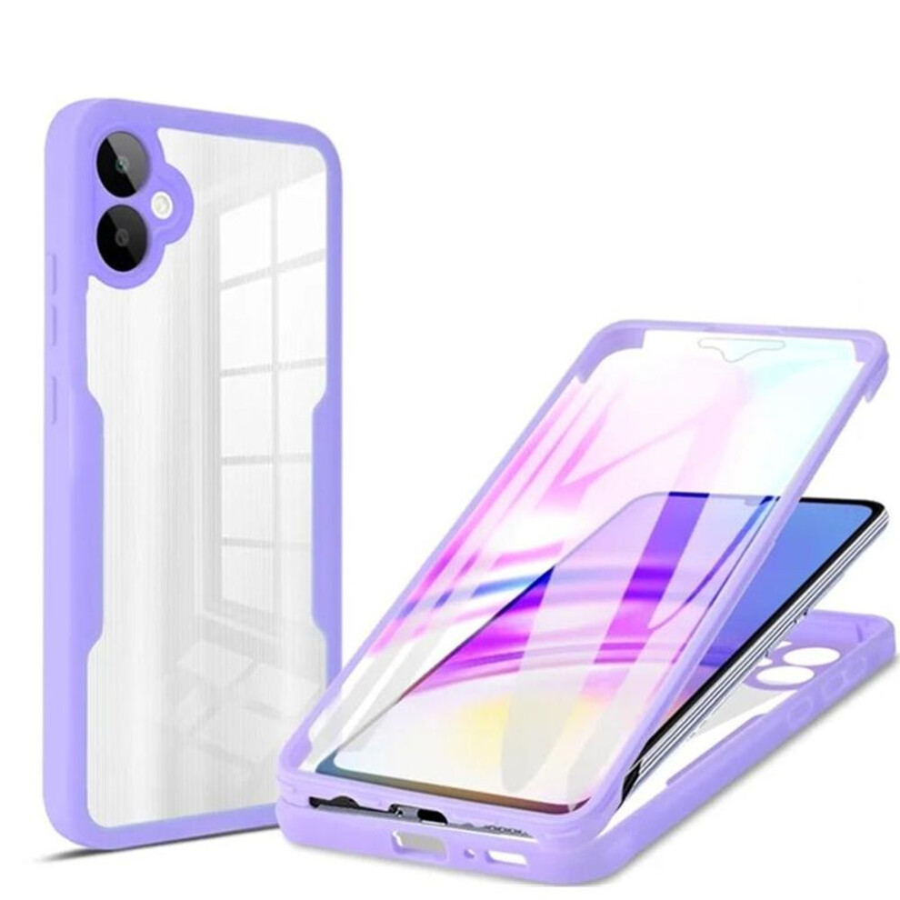 (purple, For Xiaomi Poco X5 5G) 360 Clear Double Soft Silicone Case For Samsung Galaxy S24 S23 A05S A55 A54 A53 A04S Xiaomi Redmi Note 13 iPhone 15 14-image-OPC-PG6GGVZ-NEW