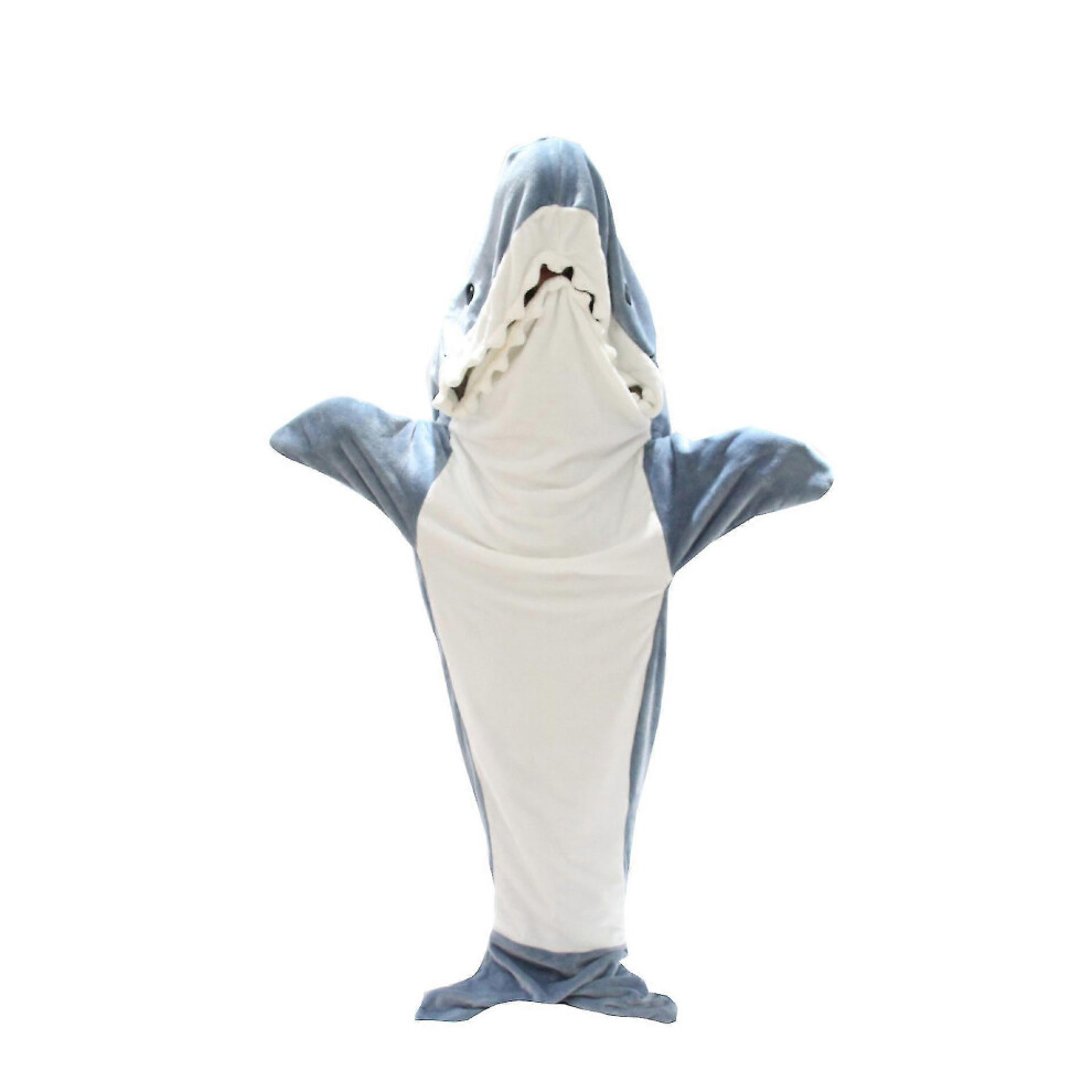 Shark Blanket, Wearable Hoodie, Flannel, for Adult Kids Sleeping Bag