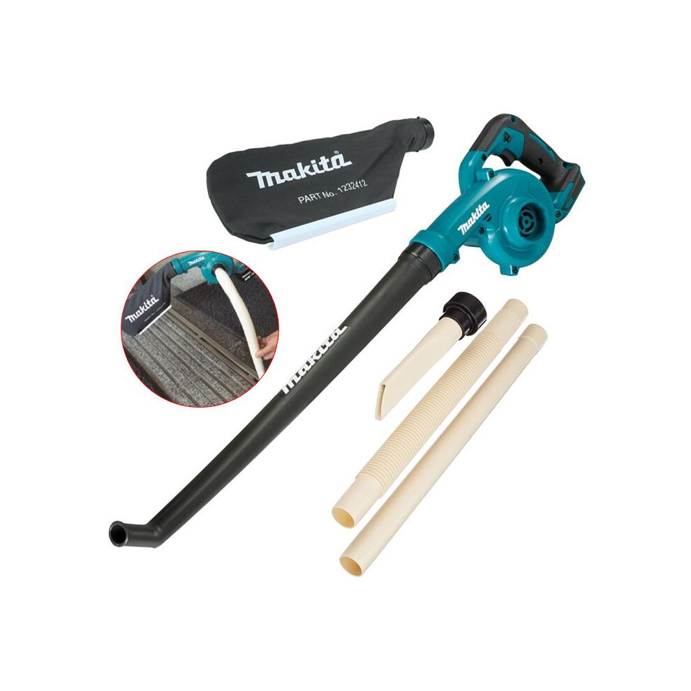 Makita DUB186Z 18v Cordless Garden Leaf Blower Vacuum + Flexi Nozzle + Bag Bare