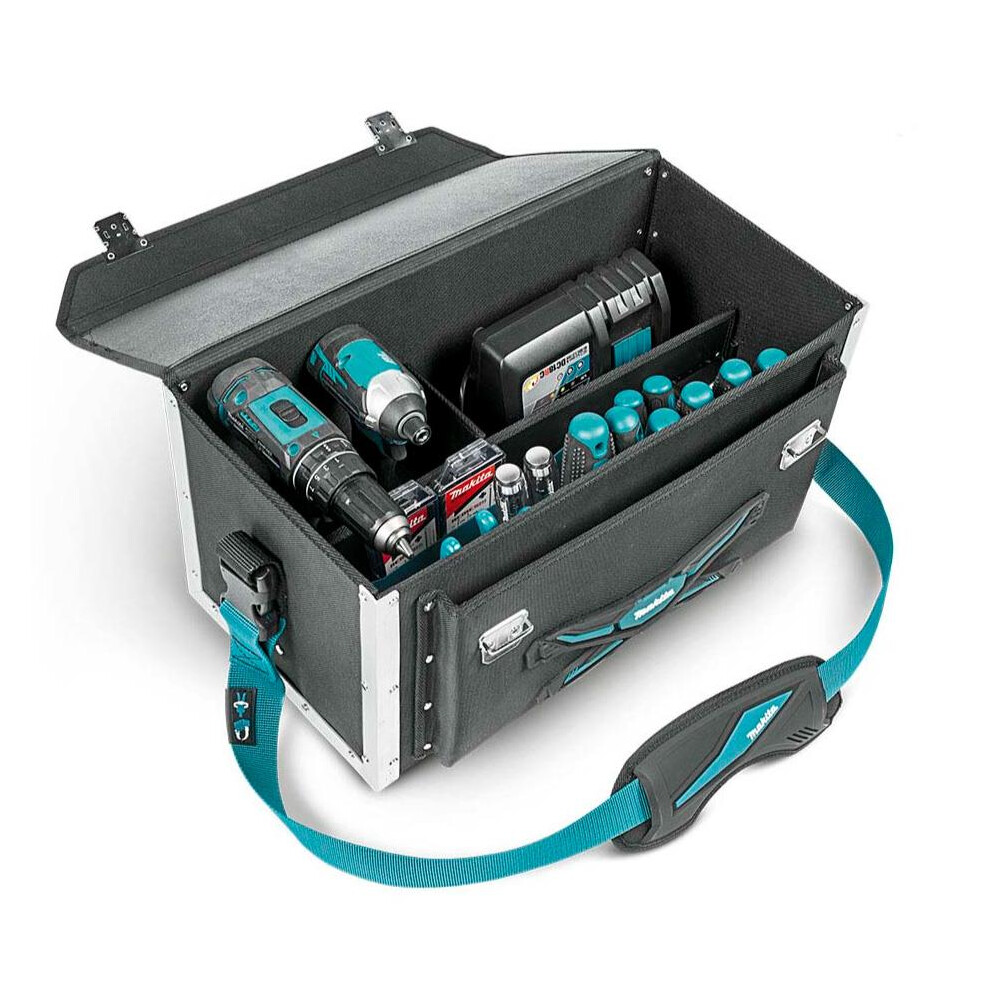 Makita E-05424 Lockable Tool Case Tool Bag Blue Riveted Toolbag Strap System