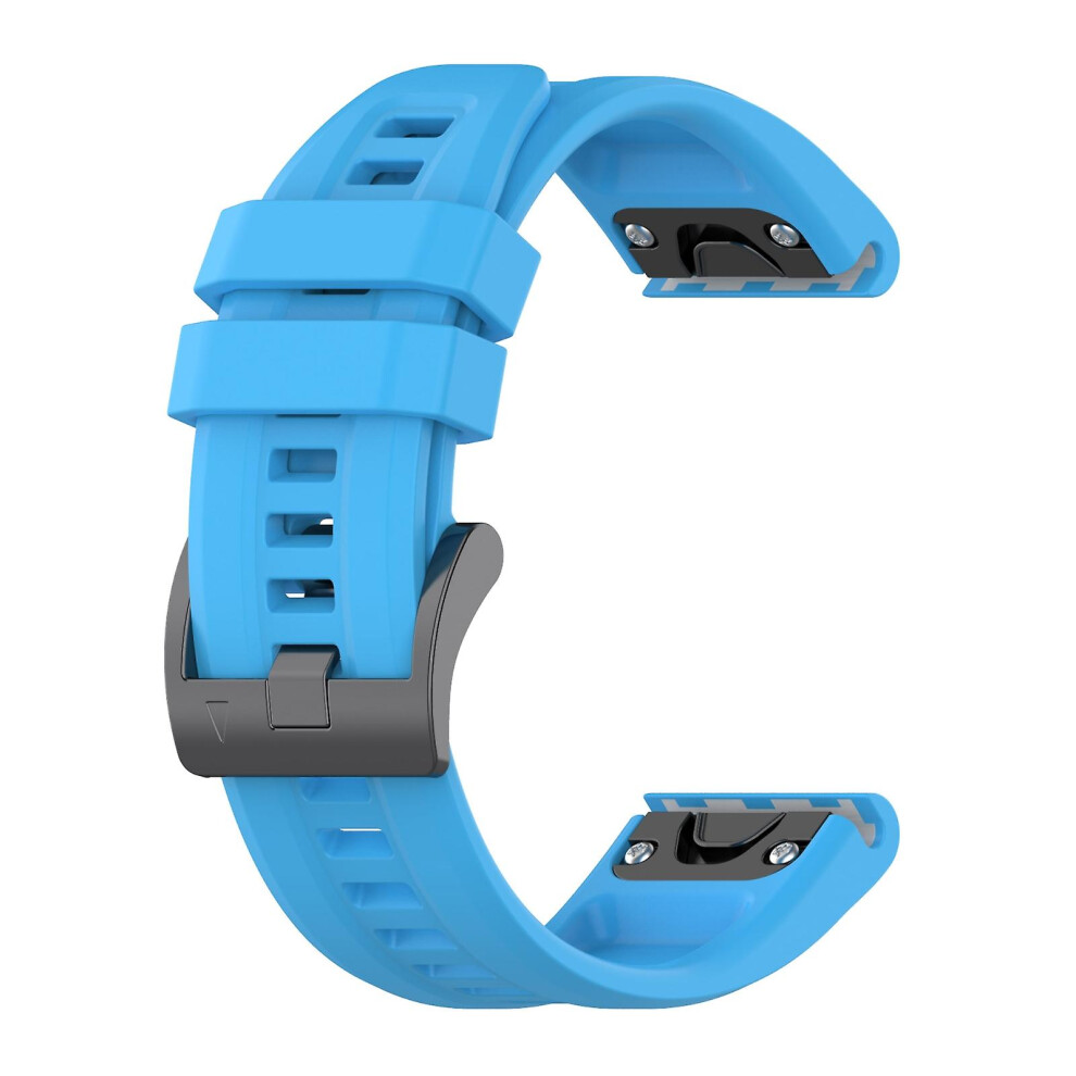 (Blue) Silicone Watch Band For Garmin Tactix 7