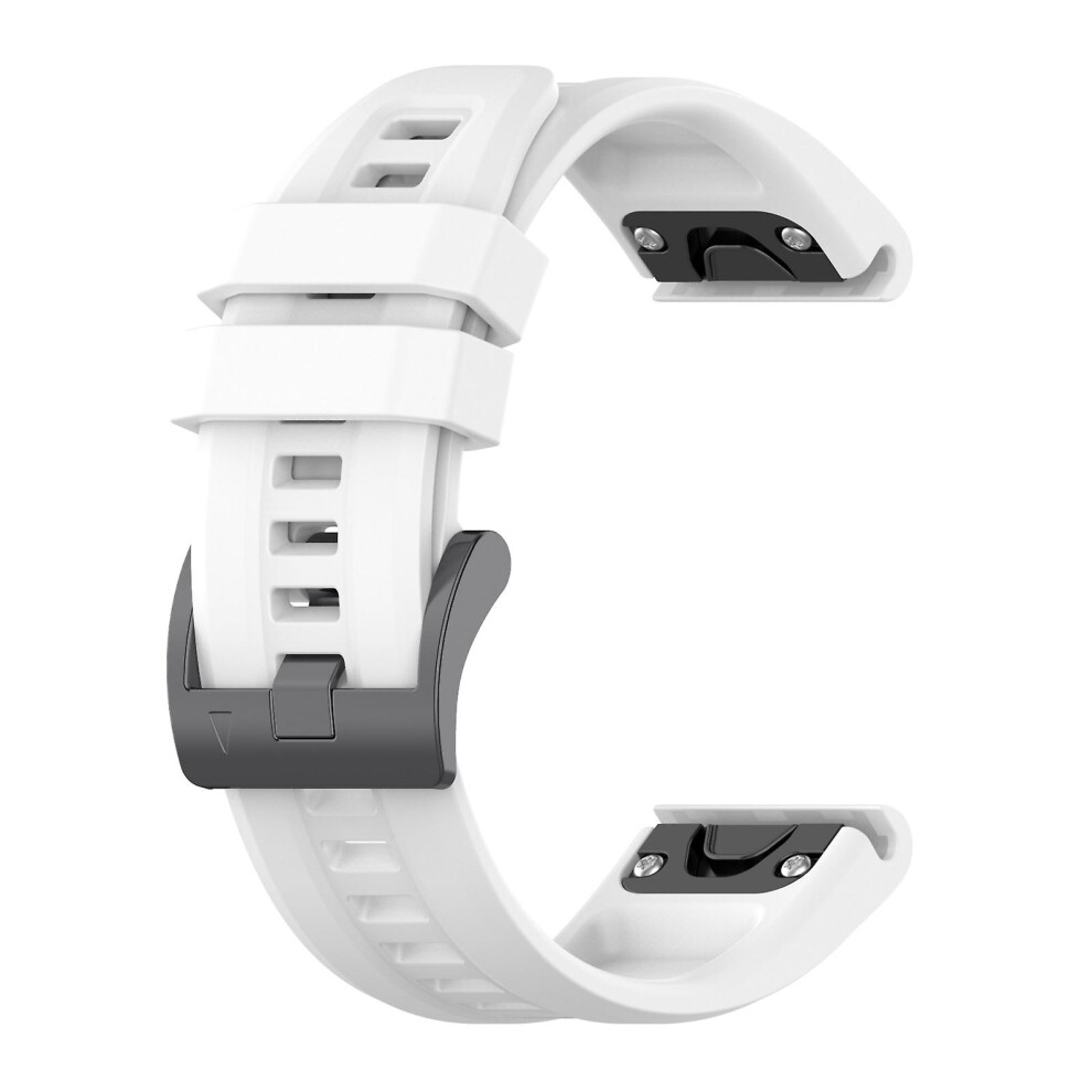 (White) Silicone Watch Band For Garmin Tactix 7