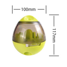 (Green) Interactive Treat Bowl Toy | Boredom Breaker Dog Food Dispenser
