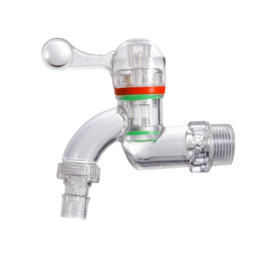 (6 Point Interface) Plastic Transparent Sink Faucet Universal Spout Faucet Tap For Garden Bathtubs