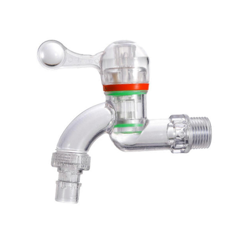 (4 Point Interface) Plastic Transparent Sink Faucet Universal Spout Faucet Tap For Garden Bathtubs