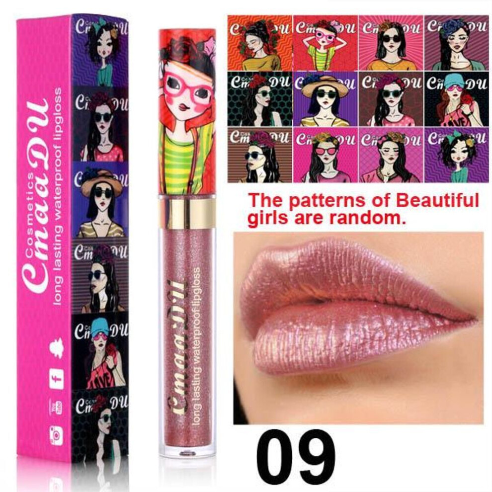 (09) Chameleon Lipstick Diamond Glitter Lip Gloss Lip Glaze Highly Pigmented Long Lasting Moisturizing Lipstick Lip Makeup Gift for Women