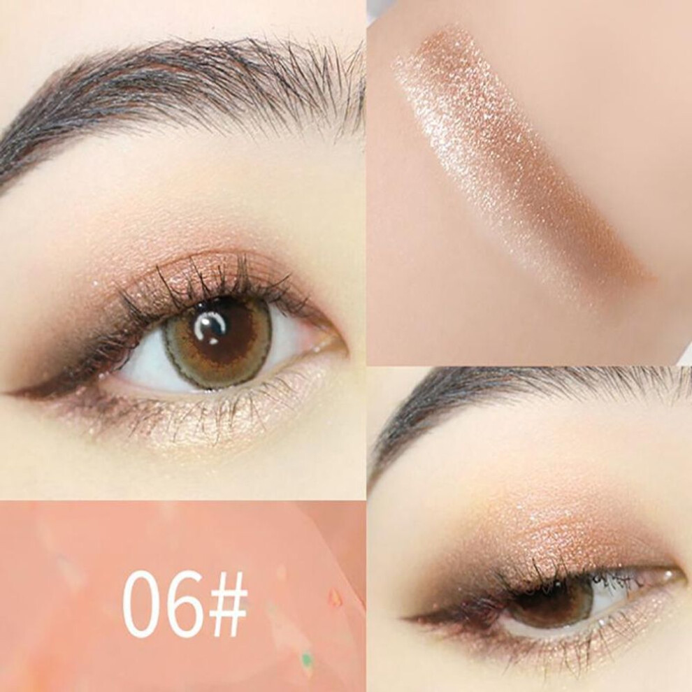 (06) Double Color Glitter Eye Shadow Stick Pencil Eyeshadow Makeup Waterproof Bicolor Shimmer Cosmetics Beauty Makeup Tool
