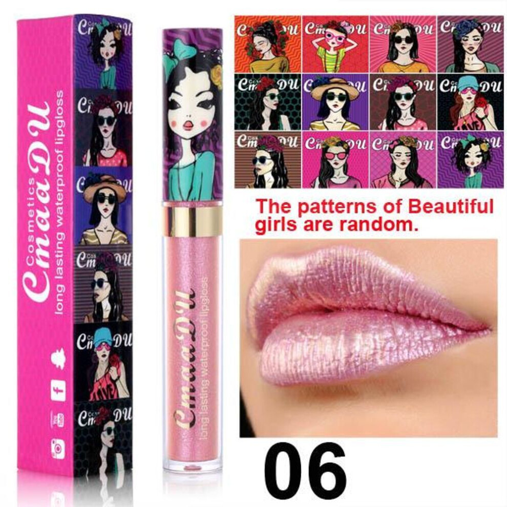 (06) Chameleon Lipstick Diamond Glitter Lip Gloss Lip Glaze Highly Pigmented Long Lasting Moisturizing Lipstick Lip Makeup Gift For Women