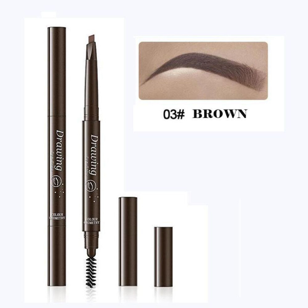 (as the picture, 03#) Eyebrow Pencil Eye Brow Tint Natural Long Lasting Paint Tattoo Waterproof Brown Makeup Pencil Gyy