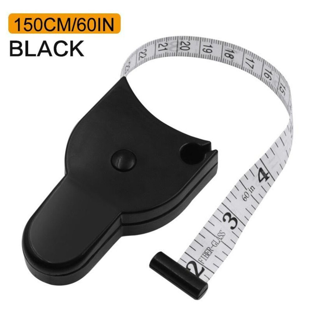 (black) Body Measuring Ruler Sewing Tailor Tape 150cm/60 Inch Sewing Tailor Tape Body Measuring Measure Ruler Dressmaking
