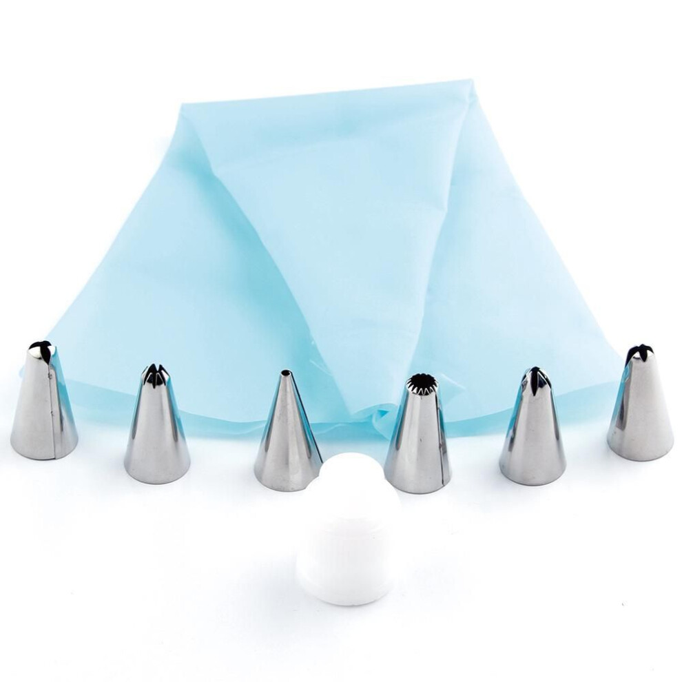 (8 Pcs/set) Tpu 8 Pcs/set Stainless Steel Nozzles Icing Piping Cream Pastry Bag Cream Coupler Diy Decorating