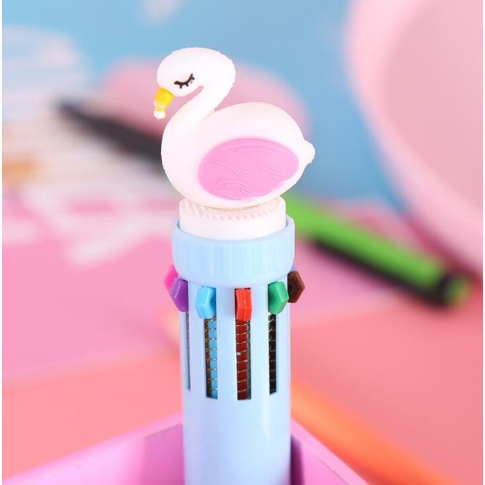 (Blue Flamingo) 3 Styles 10 Colors Kawaii Ballpoint Pen