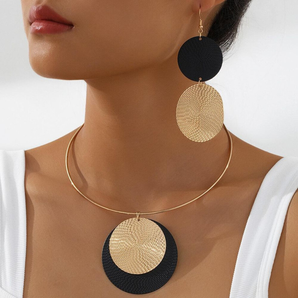 (gold) Fashion Earrings And Necklace Set For Women
