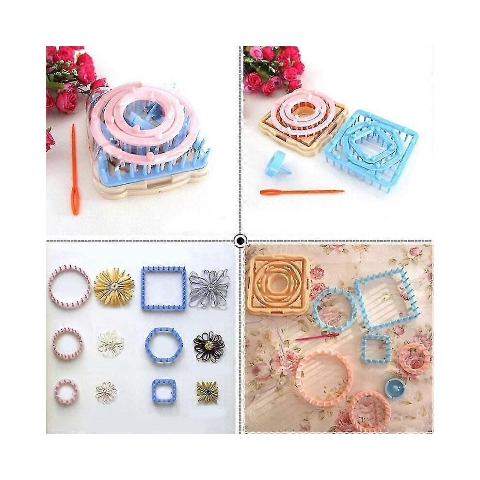 9pcs/ Set Flower Loom Petals Knitted Crochet Yarn Sewing Tool for Knitting Scarf Socks