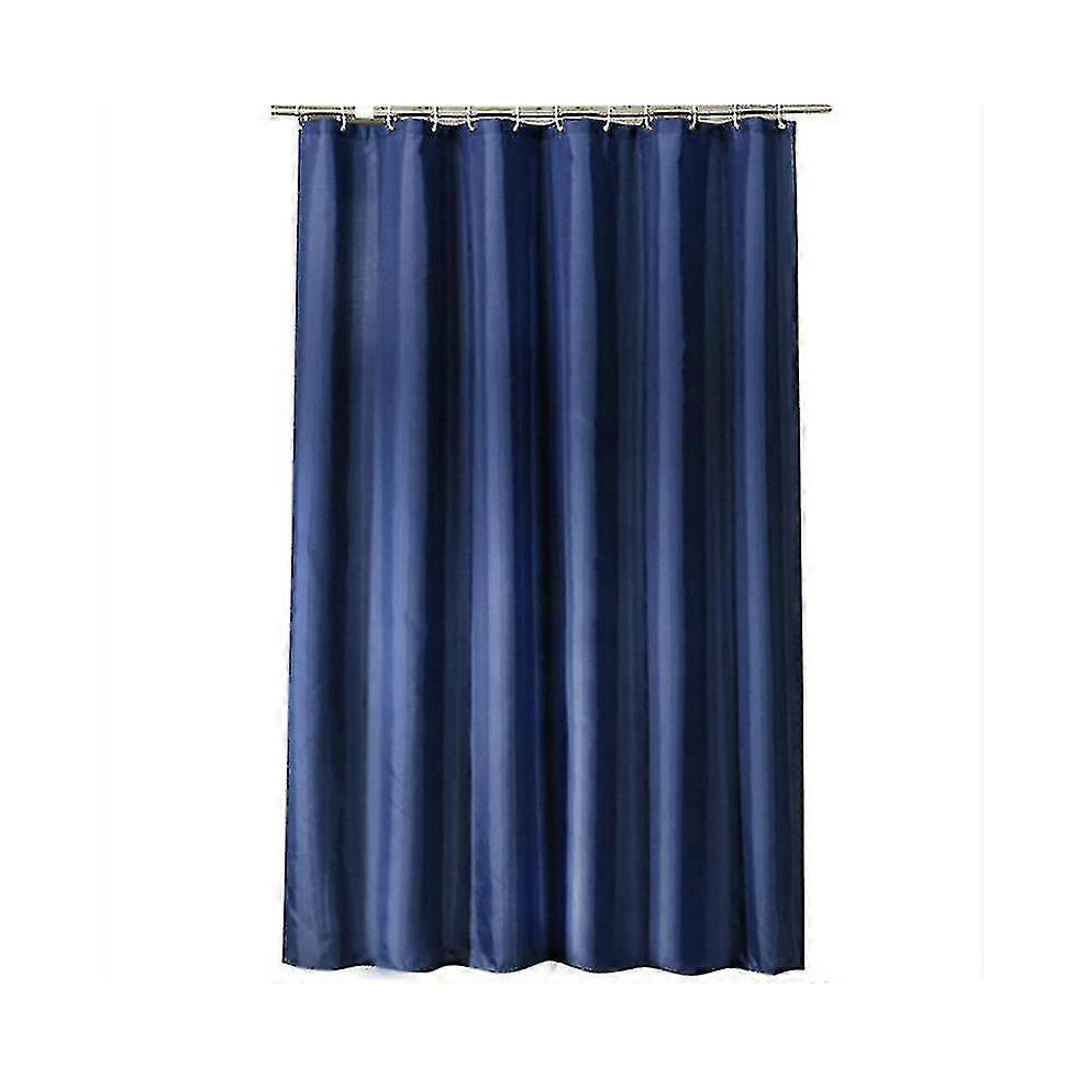 (120x180cm) Soft Microfiber Fabric Shower Liner Or Curtain, Hotel Quality, Machine Washable, Water Repellent, Navy Blue