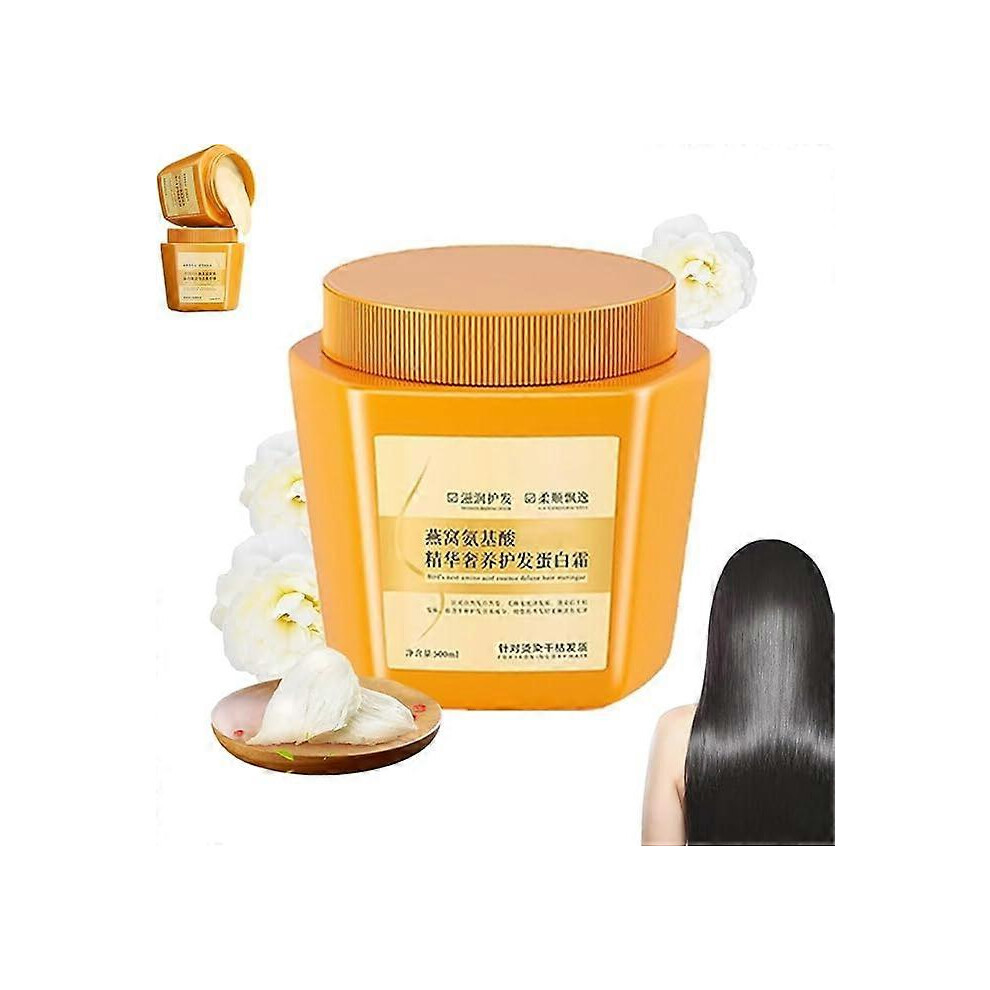 Amino Acid Essence Luxury Nourishing Hair Protein Cream, Moisturizing Repair Hair Care Conditioner, 500ml Repairing Essence Hair Mask, Deep Conditione