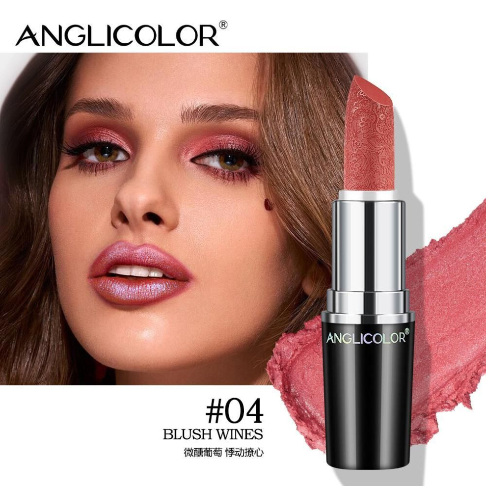 (4#) Shiny Lipstick - Long-lasting, Moisturizing, Glitter