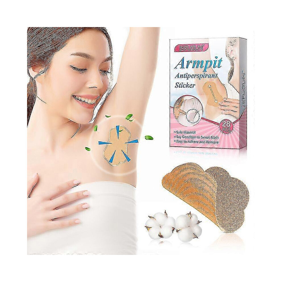28pcs/box Women Armpit Sweat Pads Underarm Summer Disposable Anti Sweat Stickers
