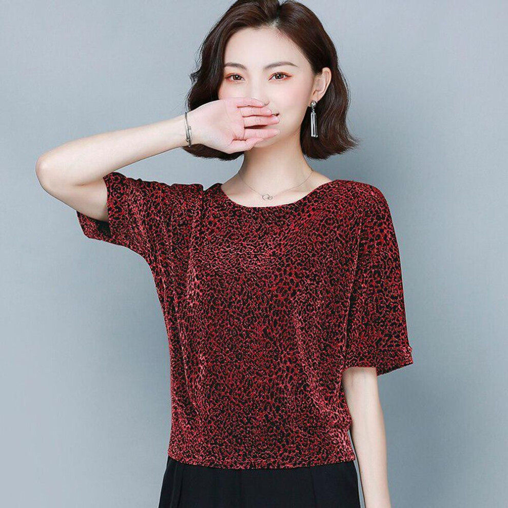 (red, M) Red Black Shine Women Blouses Plus Size Women Shirts Glitter Woman Shirt Tops Fashion Elegant Shiny Sequin Blouse