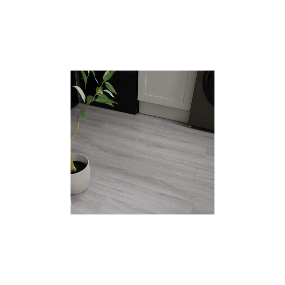 Floor Pops Peel and Stick Vinyl Floor Planks LIGHT GREY - Pack Of 7 Tiles 0.98sqm
