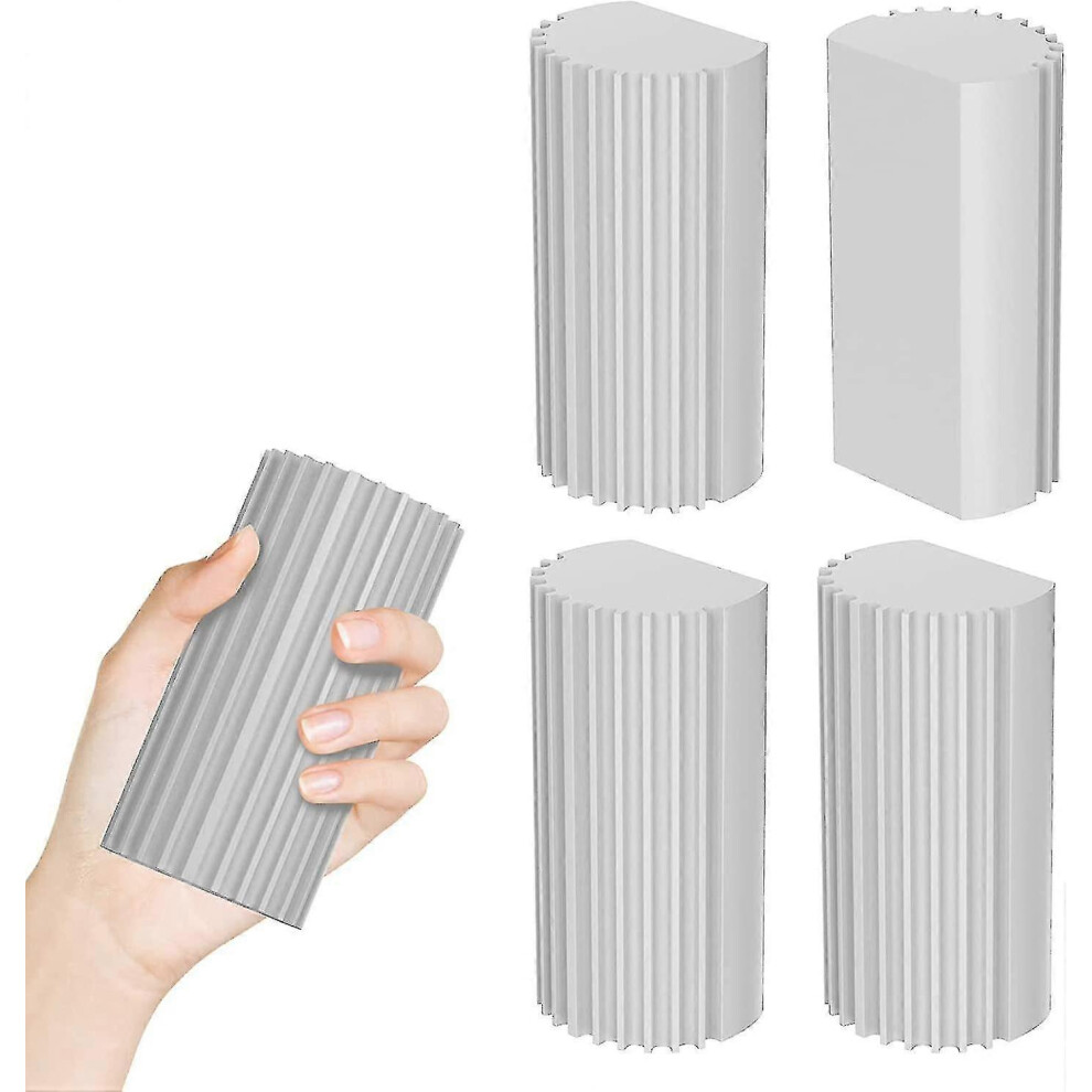 (Grey) 4pcs Damp Clean Duster Sponge Pva, Magical Dust Cleaning Sponges Damp Clean Duster Sponge For Cleaning Blinds Baseboards