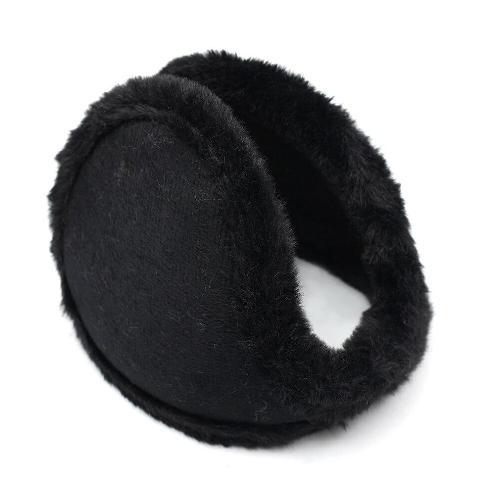(black) Unisex Warm Fur Earmuffs For Men Women Velvet Ear Muffs Winter Thicken Warmer Ear Cover Outdoor Cycling Ski Plush Ear Protector