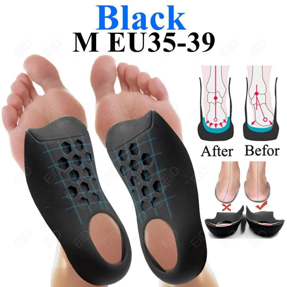 (black, M) Eid Orthotic Insoles For Xo-legs Correction Orthopedic Flat Feet Heel Pain Arch Support For Man Woman Shoe Insoles Sole Insert