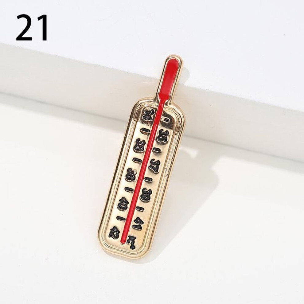 (21) Nurse Cute Enamel Medical Brooches Heartbeat Shape Jewelry Colorful Stethoscope Hospital Doctor
