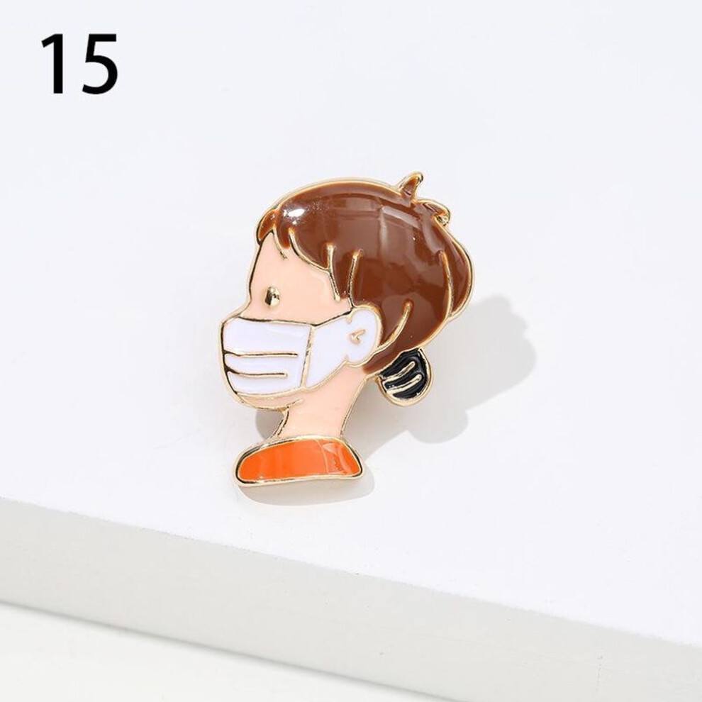 (15) Nurse Cute Enamel Medical Brooches Heartbeat Shape Jewelry Colorful Stethoscope Hospital Doctor