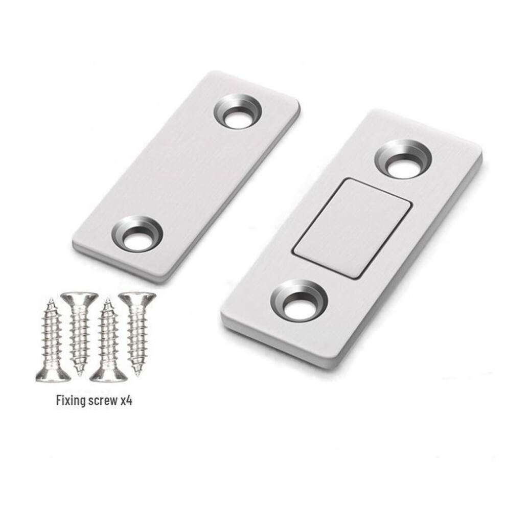 (as the picture, Magnetic screws) Invisible Magnetic L-shaped Cabinet Door Catch For Kitchen & Wardrobe - No Punching Required