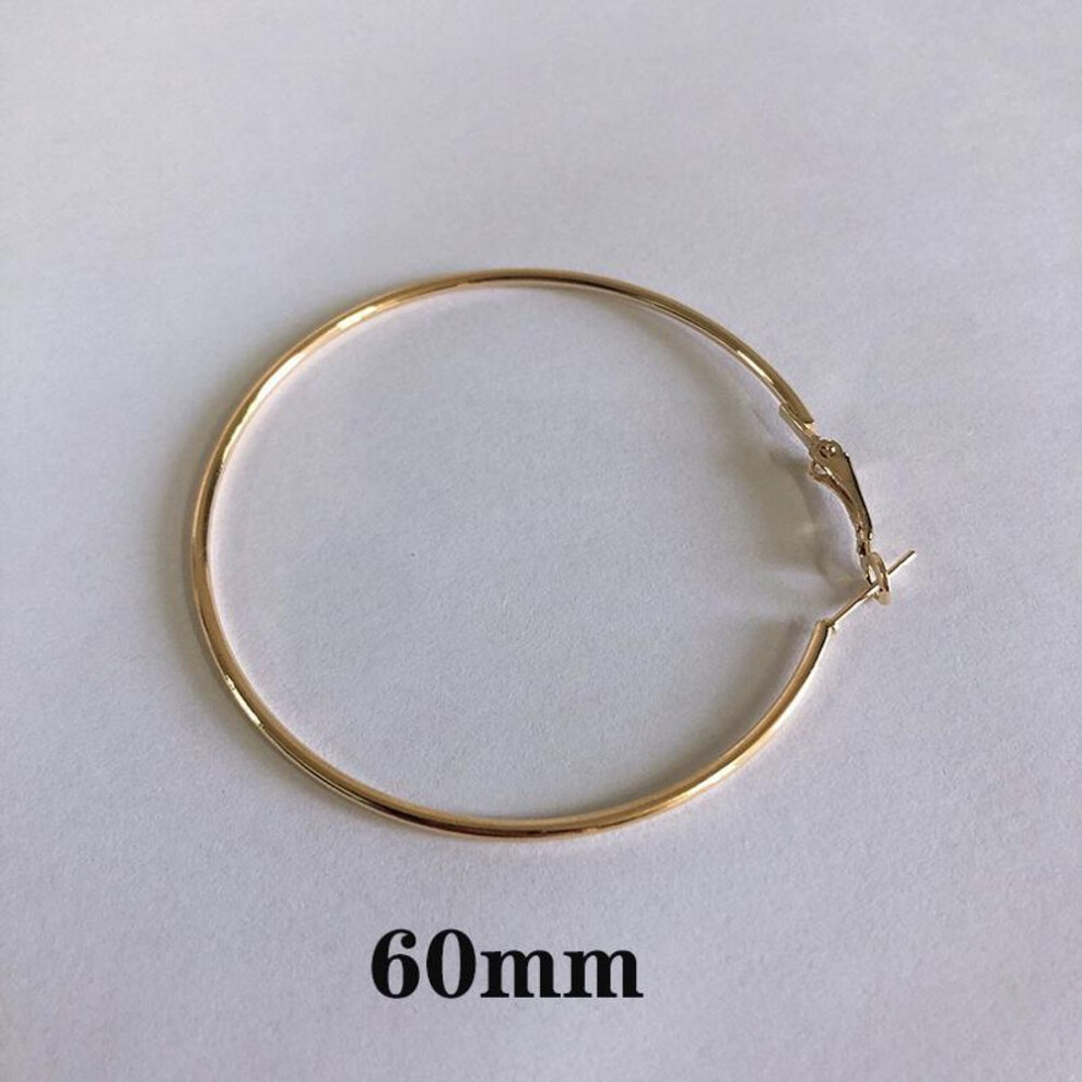 (gold, 60mm) Fashion Earrings Big Circle Earrings Exaggerated Hop Circle Earring Jewelry Female Big Earrings