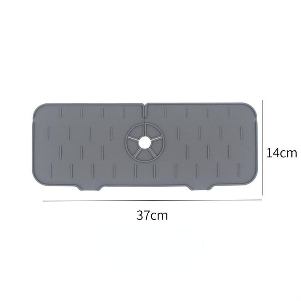 (grey) Kitchen Faucet Sink Splash Guard, Silicone Sink Faucet Pad, Behind Faucet, Sink Protectors For Kitchen Sink, Sink Mat