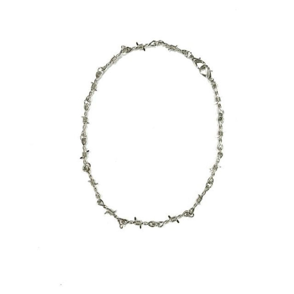 (as the picture) Small Wire Brambles Iron Unisex Choker  Necklace Women Hip-hop Gothic  Punk Style Barbed Wire Little Thorns Chain Choker Gifts